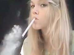 Horny amateur Smoking, Blonde xxx scene