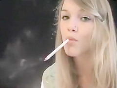 Horny amateur Smoking, Blonde xxx scene