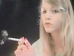 Horny amateur Smoking, Blonde xxx scene