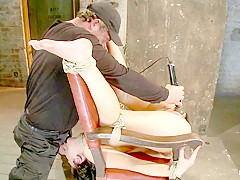 Girl Next Door Takes Brutal Foot Caning, Devastating Orgasms, A Horrific Throat Fucking & Anal Abuse - HogTied