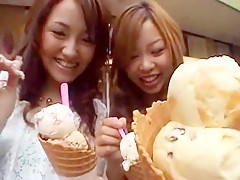 Horny Japanese slut Emi Haruna, Ruru Yuki in Hottest Handjob, POV JAV movie