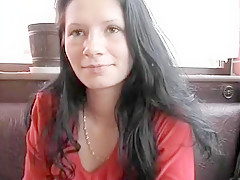 Gothy Euro Babe Masturbating in Space