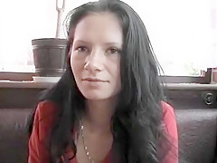 Gothy Euro Babe Masturbating in Space