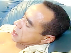 Chubby Black Chick Riding White Schlong