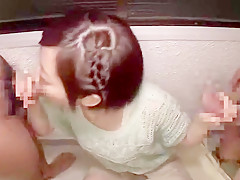 Hottest Japanese whore Yuu Shinoda in Incredible Facial, Threesome JAV clip