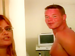 Knob Hungry Older Girl Gobbles Two Cock