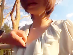 Crazy Japanese chick Risa Mizuki in Amazing Car, POV JAV clip