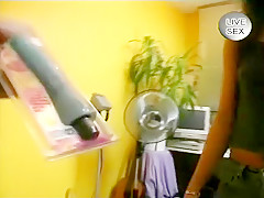 Tattooed teen has a vibrator and a cock to handle