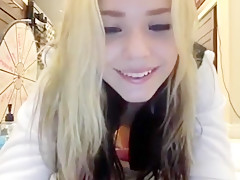 Sexy cam girl fucks her ass with a dildo