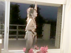 Sexy little Lisa Min puts on one hell of a hot tease in her lingerie