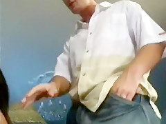 Ethnic beauty Afrodite gets pulsating peckers in her pretty little holes in a DP threesome