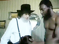 Sexy Latina Candy Vegas takes care of both a black and white cock