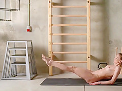 Skinny nude girl still too fat