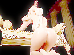 Hung She Ada showers lesbian with cum