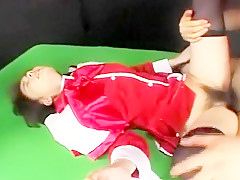 Japanese girl dressed like a doll gets some hardcore fucking and a facial