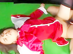 Japanese girl dressed like a doll gets some hardcore fucking and a facial