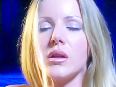 Busty blonde with hot legs Amber Michaels gets fucked hard from behind