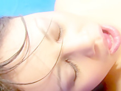 Enchanting brunette with a sexy slim body Mayla pleases her fiery twat