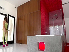 Bailey Blue shares a big dick and a hot cumload with her lesbian lover