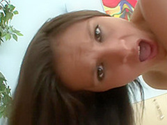 Smoking hot brunette broad with a big butt moans during rough sex