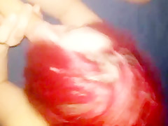 Super hot wife gets fucked in a threesome and swallows cum