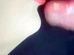 Pre cum licking blowjob