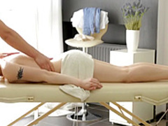 She wants a massage but he wants to fuck her and she agrees to it