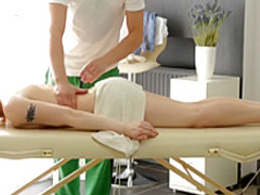 She wants a massage but he wants to fuck her and she agrees to it