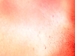 Brunette teen hottie Taylor poses naked in her pink polka dot stockings