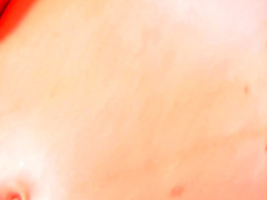 Brunette teen hottie Taylor poses naked in her pink polka dot stockings