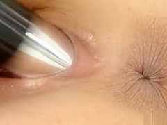 Buxom beauty in fishnet stockings Eve feeds her lust for masturbation