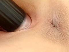 Buxom beauty in fishnet stockings Eve feeds her lust for masturbation