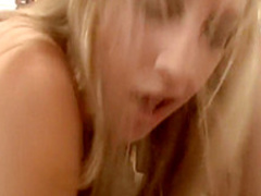 Adorable blonde with perky nipples explores her passion for rough sex