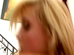 Adorable blonde with perky nipples explores her passion for rough sex