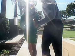 Sultry brunette with big tits gets picked up and fucked by a stranger