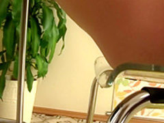 Nasty brunette Gitti expresses her passion for big toys and hot piss