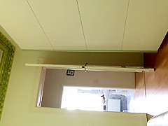 Leather spanking and strip