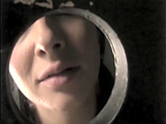 Naughty schoolgirl gives her confession right into his glory hole dick