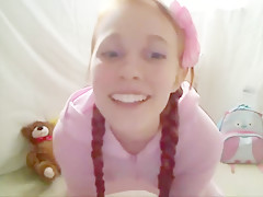 college girl in and socks gets off