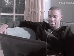 Sexy ebony chews on his black rod and takes it in her slick slit and ass