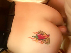 Chanel Chavez in a threesome riding it up her ass and her friend does too