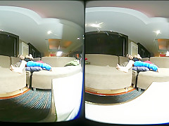 Girl With Long Cast Leg On A Couch - VRPussyVision