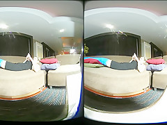 Girl With Long Cast Leg On A Couch - VRPussyVision