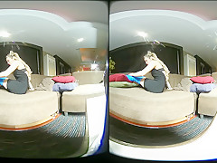 Girl With Long Cast Leg On A Couch - VRPussyVision