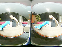 Girl With Long Cast Leg On A Couch - VRPussyVision