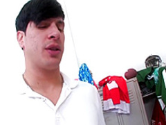 Stunning cheerleader with a fabulous ass gets her hairy pussy drilled