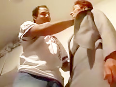 Mature fuck in the kitchen