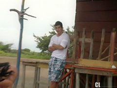 Curvaceous young Latina confesses her passion for cock in the outdoors