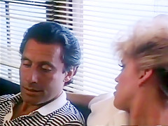 Saucy young Amber Lynn loves to get into a fuck fest with John Leslie