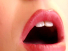 Horny brunette Nelly gets out of her clothes to stick in a big dildo